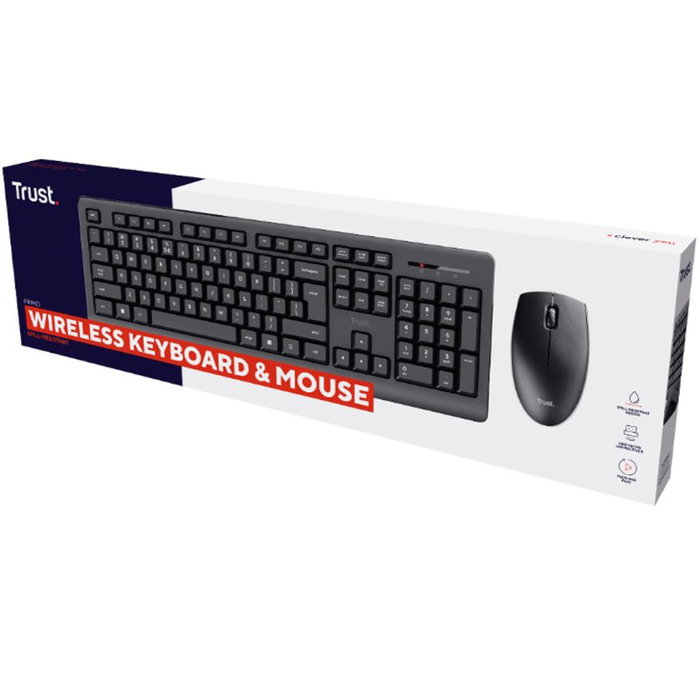 Trust Primo Combo Teclado y Ratón Inalámbricos QWERTY Español Negro Trust Primo Combo Teclado y Ratón Inalámbricos QWERTY Español Negro